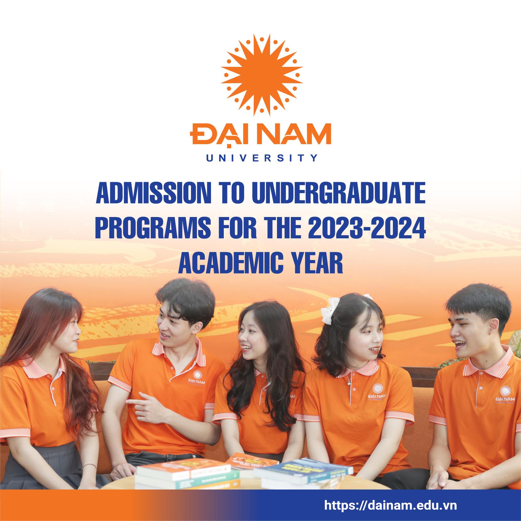 Admission to Undergraduate Programs for the 2023-2024 academic year