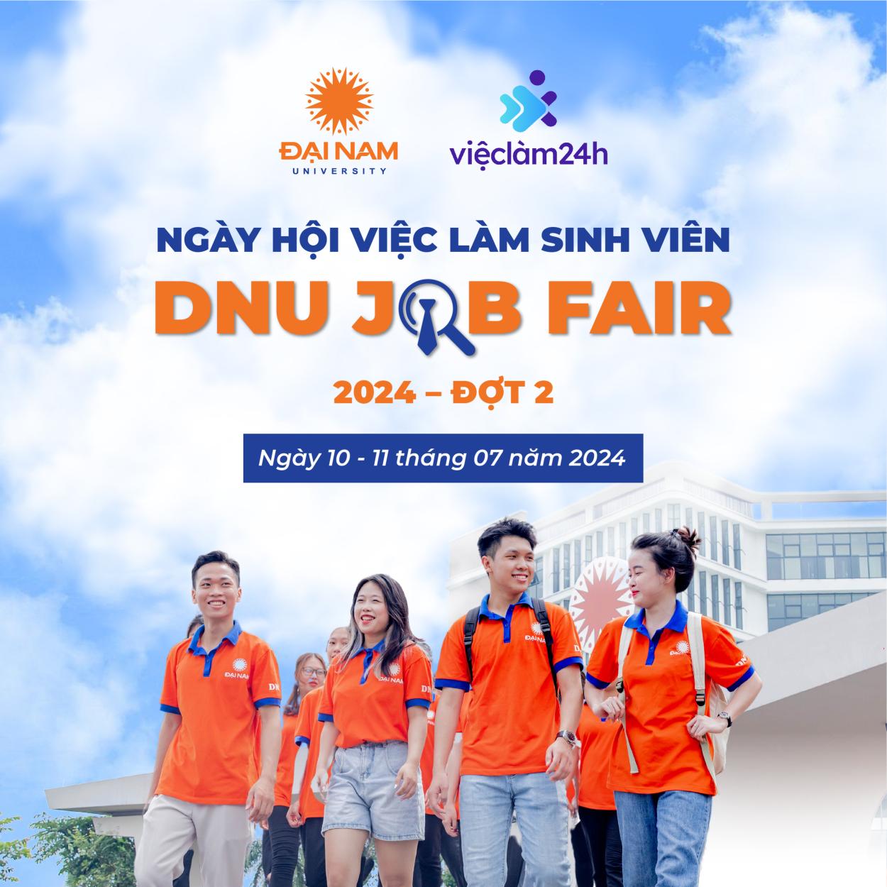 Ngày hội việc làm sinh viên - DNU Job Fair 2024 - đợt 2 